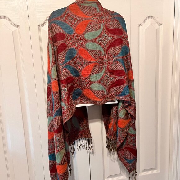 Pashmina Cashmere Scarf-Beautiful Bright Colors-27" x 86"- Warm/Cozy-Versatile - Picture 13 of 16